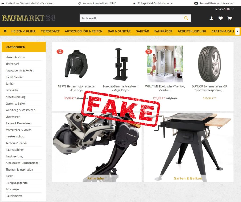 Warnung Vor Onlineshop Baumarkt24.expert – Onlinewarnungen