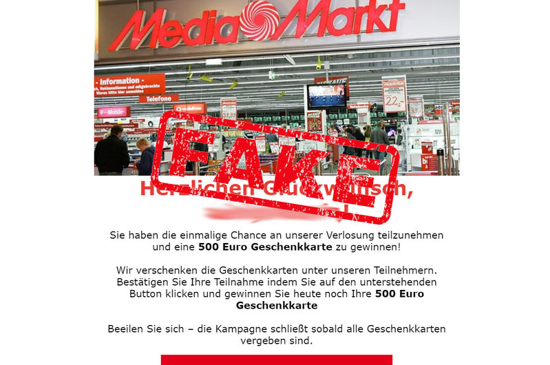 Warnung vor Datensammlern – Media Markt Einkaufsgutschein