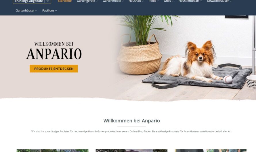 Warnung vor Onlineshop anpario.de